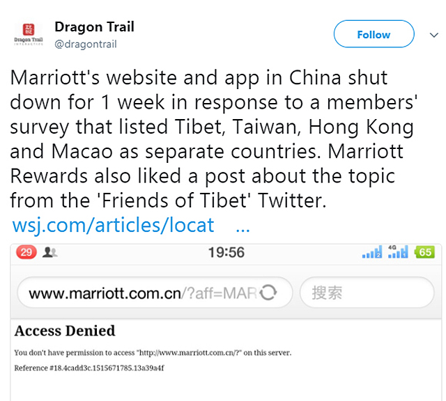 Marriott International in Chinese Grips (Jan 2018)