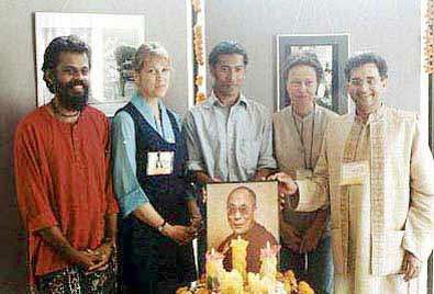 The Five: (Left to Right) Suresh Natarajan, Diane Barker, 
    Lobsang Wangyal, Jaqueline Meier and Vijay Kranti