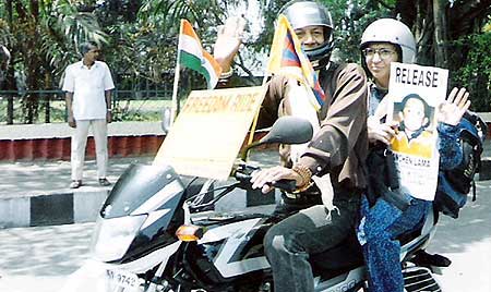 Riding for a Cause: Tathagata and Dr Swati Chakravarti of Friends of Tibet