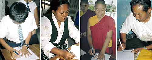 'Hands for the Panchen Lama' Campaign at the Chandragiri Tibetan settlement in Orissa