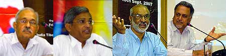 Dr LL Mehrotra (Former Secretary, Ministry of External Affairs); Dr Srikanth Kondapalli (Associate Professor, Chinese Studies, Jawaharlal Nehru University, New Delhi); Dr Mohan Guruswamy (Chairman, Centre for Policy Alternatives Society, New Delhi) and Prof Bharat Karnad (Research Professor, National Security Studies, Centre for Policy Research, New Delhi)