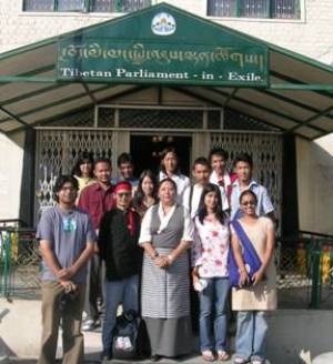 Photo session with Deputy Speaker Gyari Dolma (Centre) at the exile Tibetan Assemly House
