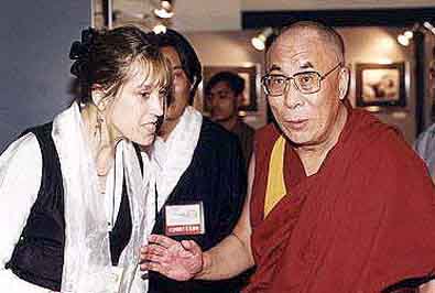 Diane Barker with HH Dalai Lama