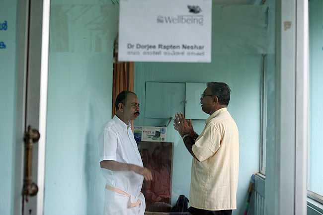 Meeting once a month during the Wellbeing Camp at Kochi is a great opportunity for many who do not otherwise meet in their village. Rajsankar makes sure that he meets with all patients individually and welcome them for the camp. A good majority of patients depend on him for communicating with the doctors and also getting the right advise on the intake of medicines. For many they are connected to the doctors through Rajsankar which they consider a blessing.