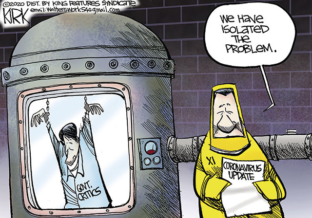 Kirk Walters Cartoon on Corona Virus Outbreak