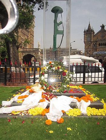 Anandraj Ambedkar, President of Republican Sena and grandson of Dr BR Ambedkar during Commemoration of 50 Years of Indo-China War Friends of Tibet (Mumbai) in association with the Republican Sena organised at the Amar Jawan Jyoti, Chhatrapati Shivaji Terminus (CST), Mumbai at 10am on Saturday, October 20, 2012.