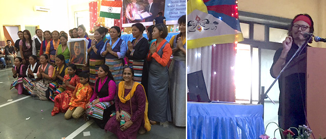Tibetan Poet and Activist Tenzin Tsundue welcomes the gathering on Human Rights Day 2015 in Mumbai.
