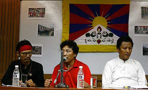 From left: Tenzin Tsundue, Kunsang Sonam and Serta Tsultrim. (Photos: Tenzin Dasel/Phayul)