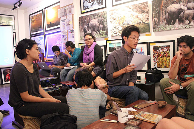 Exiled But Rooted: Jamyang Phuntsok, Tibetan poet in exile and a postgraduate in Physics recites his poem 'When It Rains in Dharamshala' during World Tibet Day event in New Delhi on July 6, 2011.