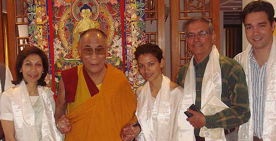 Vijay Crishna and Family with His Holiness the XIV Dalai Lama of Tibet