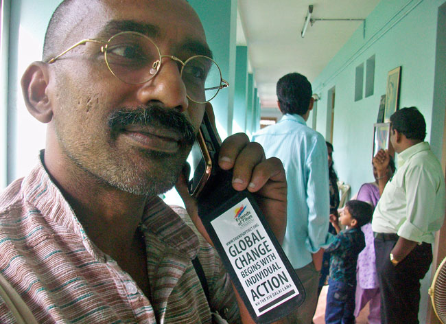 A Friends of Tibet Campaigner during the 10th Tibetan Medical Camp.