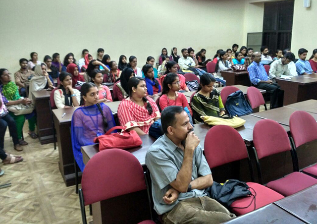 'Post-Conflict Reconciliation Action as A Social Worker' talk by Dr Ravindra Ranasinha at the St Albert's College, Ernakulam on August 11, 2017.