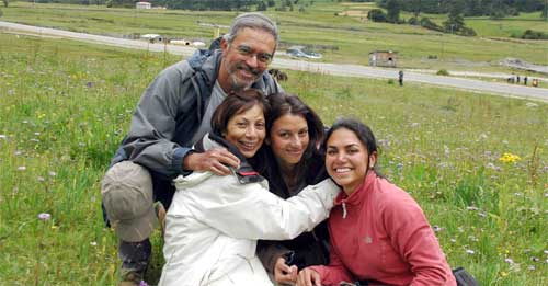 Vijay Crishna and his family in Chinese-occupied Tibet