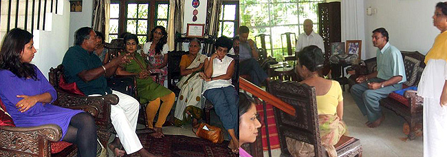 Ravindra Ranasinha with the power point presentations on Tibet during the Tibet awareness programme in Sri Lanka on March 19, 2011 organised jointly by the Enlightenment Seeker's Study Circle and Friends of Tibet (Sri Lanka).
