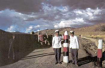 Standing on the road to Lhasa