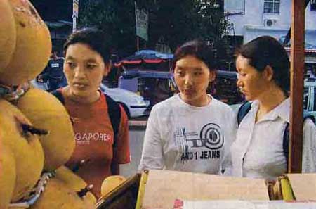 Nyima, Nyima Dolkar and Dhamchoe in Bandra, Bombay