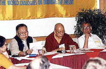 Progress:</b> Prof. Samdhong Rimpoche leads the seminar