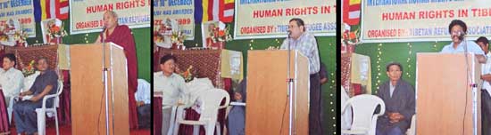 December 10, 2007: (Left to Right) Rohit Singh (Campaigner, Friends of Tibet); Dr Ramu Manivannan (Chennai University); Sethu Das (President, Friends of Tibet); Venerable Geshe Lhakdor (Official Translator of HH the Dalai Lama); Aspi Mistry (Not in Picture); Dr Tashi (Chief Medical Officer, Men-Tsee-Khang, Bombay); Tashi (President, Mumbai Tibetan Refugee Association) and CA Kallianpur (National Coordinator, Friends of Tibet).