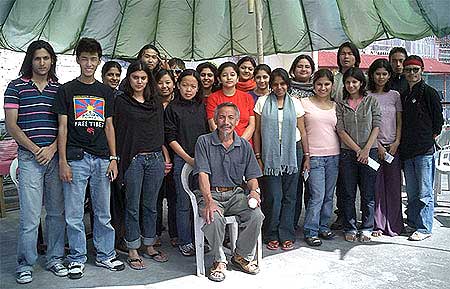 Members of Friends of Tibet (Delhi) with Tibetan freedom fighter Lhasang Tsering