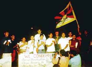 Candle Light Vigil at Azad Maidan, Bombay