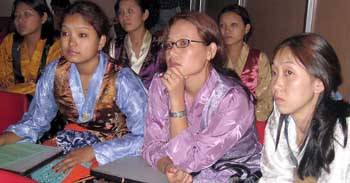 Tibetan students Watching the Film 'Kundun'