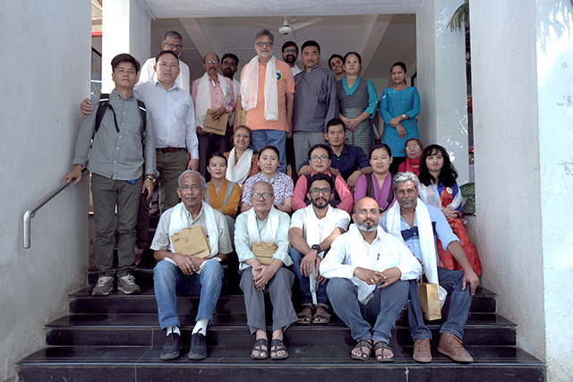 Team Friends of Tibet Foundation for the Wellbeing and Team Men-Tsee-Khang with Tushar Gandhi, great-grandson of Mahatma Gandhi and Kasturba Gandhi during the 4th Wellbeing Tibetan Medical Camp and 'Healthy Body & Healthy Mind' outreach programme held at Indian Institute of Technology (IIT) Bombay on November 23, 2019.
